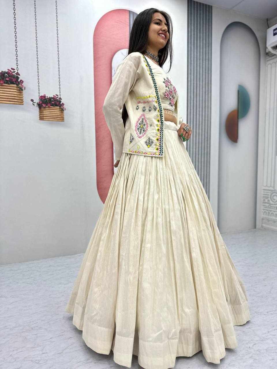 Elegant Cream Lehenga Set