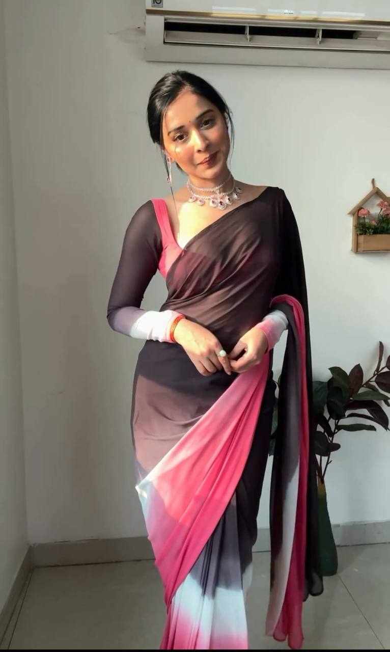 Ombre Georgette Saree