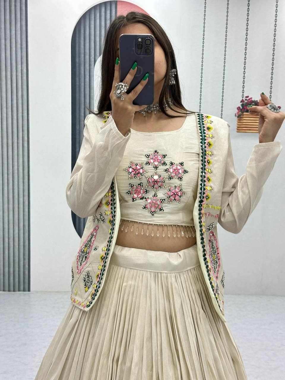 Elegant Cream Lehenga Set