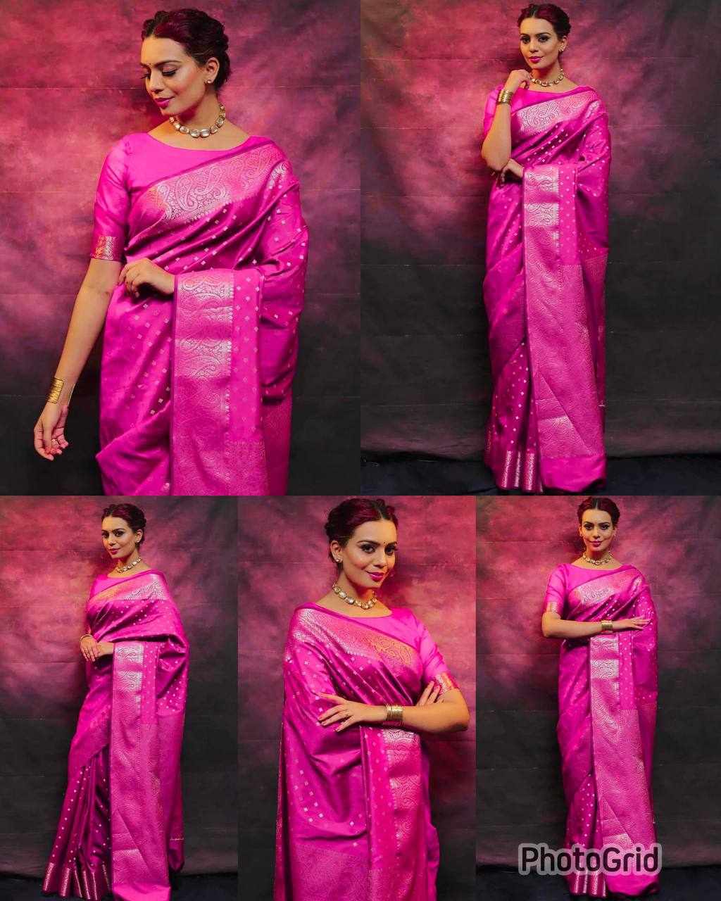 Traditional Pink Silk Saree