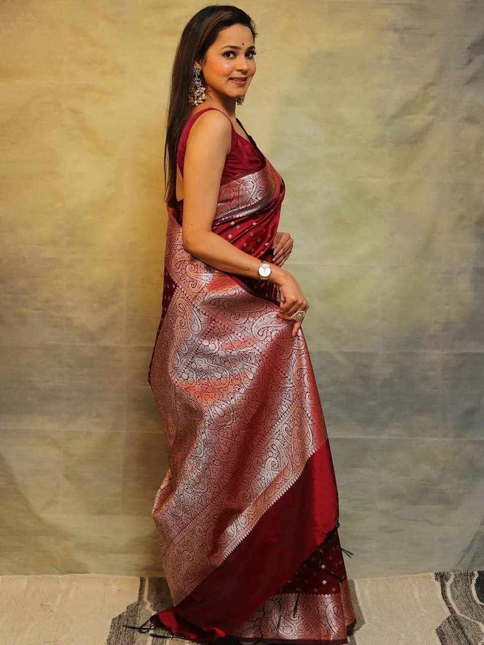 Red Banarasi Silk Saree