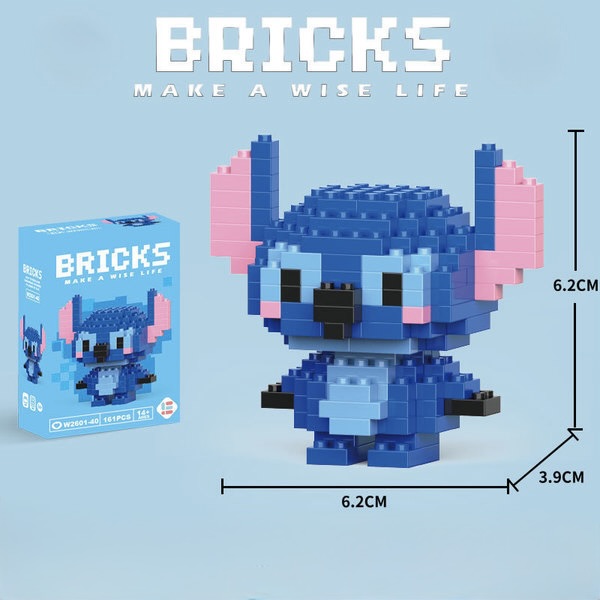 Blue Cartoon Bricks Toy