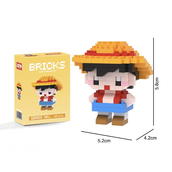 Micro Bricks Monkey D. Luffy Figure