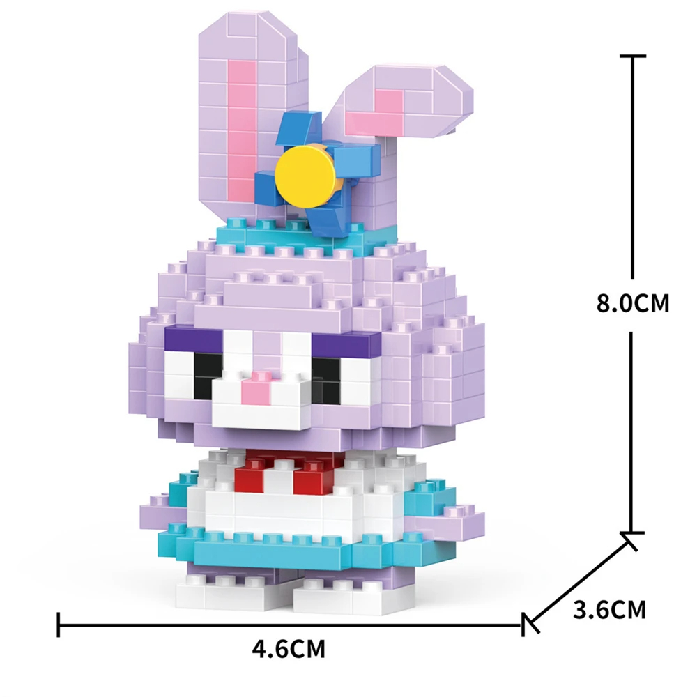 Purple Bunny Building Block Toy