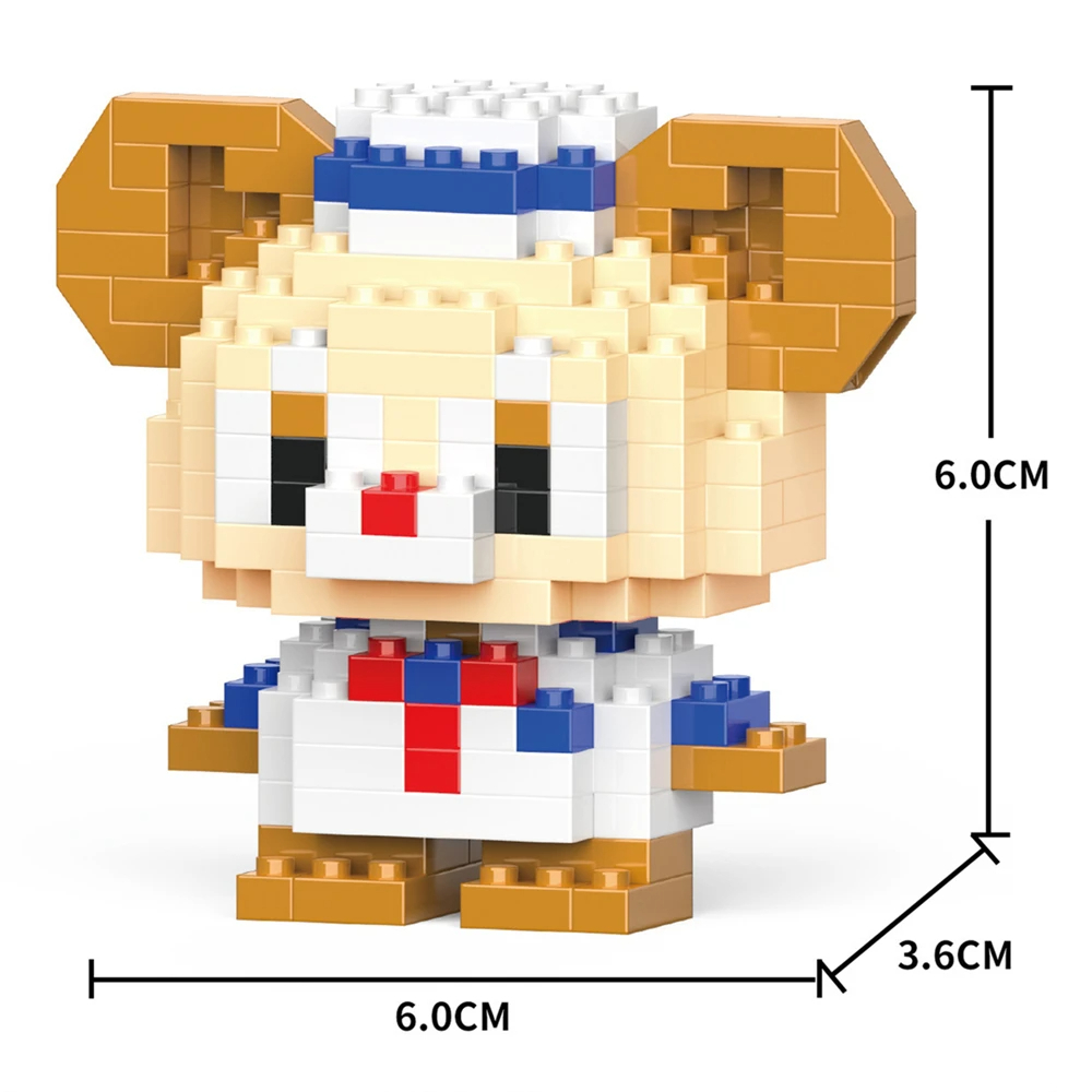 Cartoon Sailor Bear Mini Building Block Toy