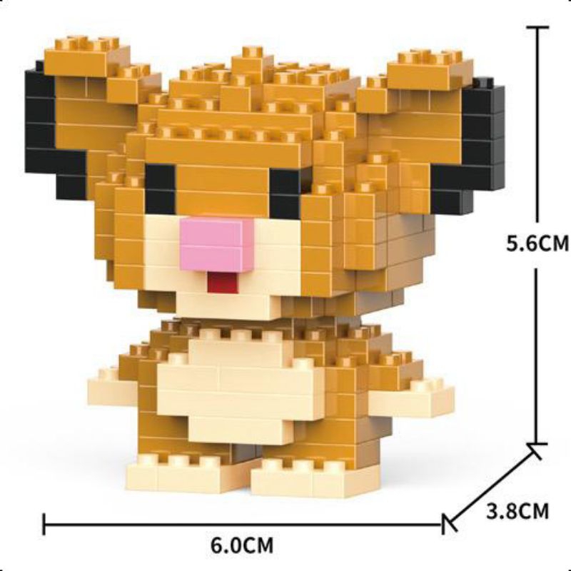 Mini Brick Mouse Figure