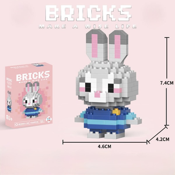 Rabbit Building Bricks Toy