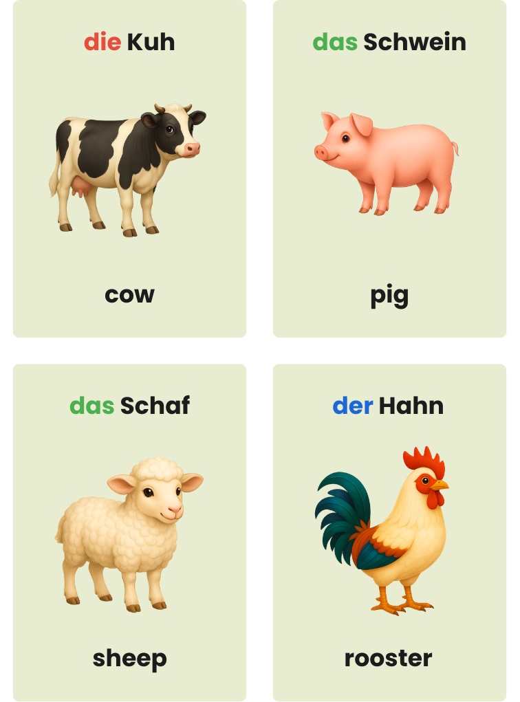 Bauernhoftiere – Digitale PDF-Version (Deutsch–Englisch)