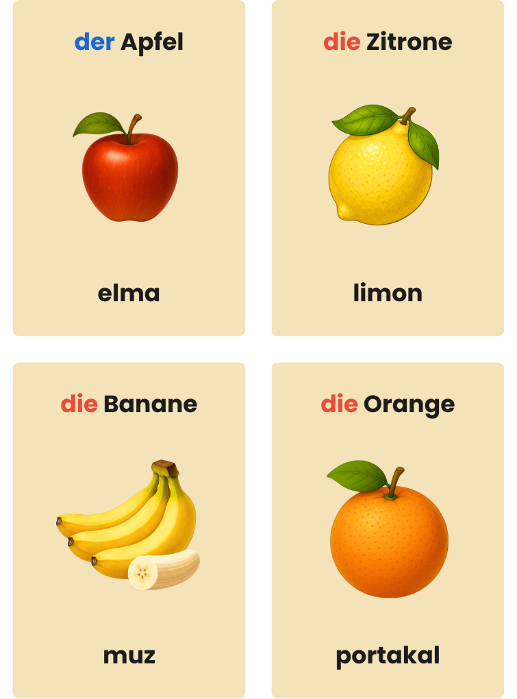 Obst – Digitale PDF-Version (Deutsch-Türkisch)