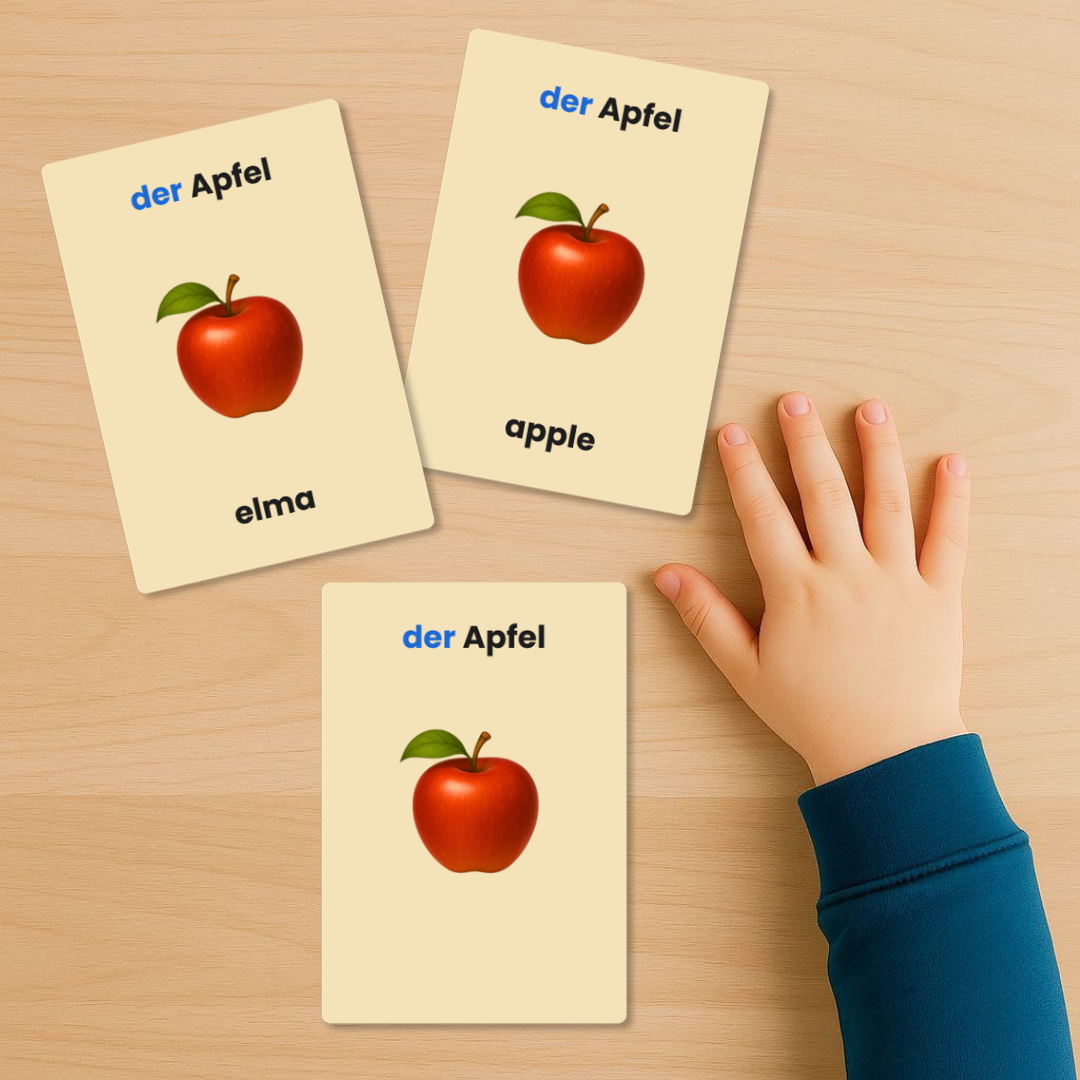 Obst  – 12 Lernkarten | Deutsch / DE–TR / DE–EN
