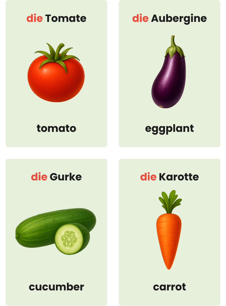 Gemüse – Digitale PDF-Version (Deutsch-Englisch)