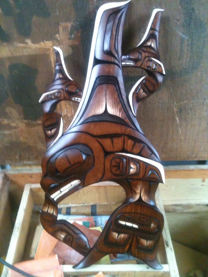 Hand-carved Killer whale Art Sculpture