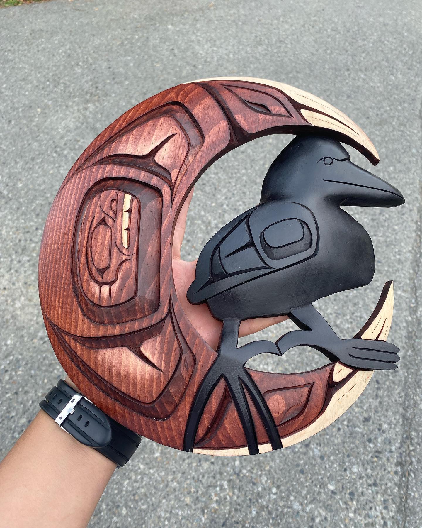 Handcrafted Native Inspired Raven Art