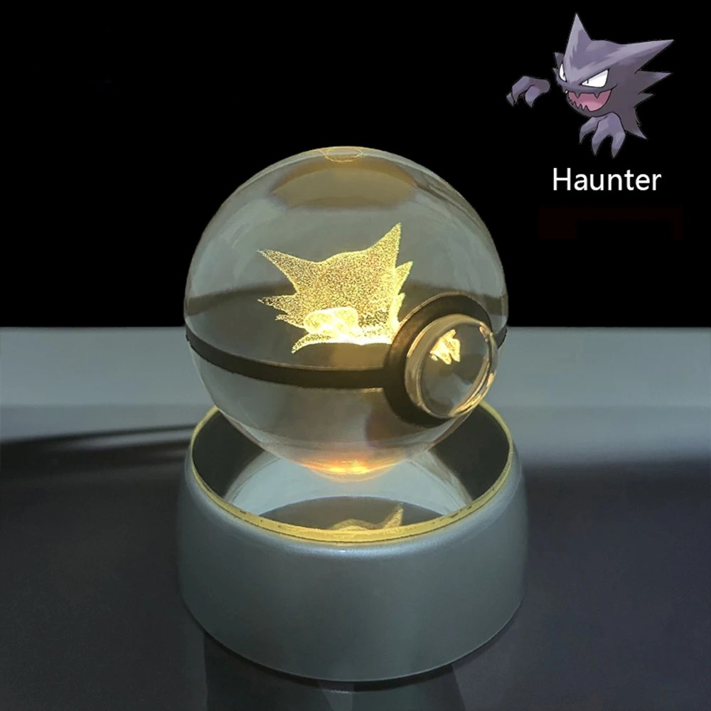 3D Pokeball Crystal Night Light - Kanto collection