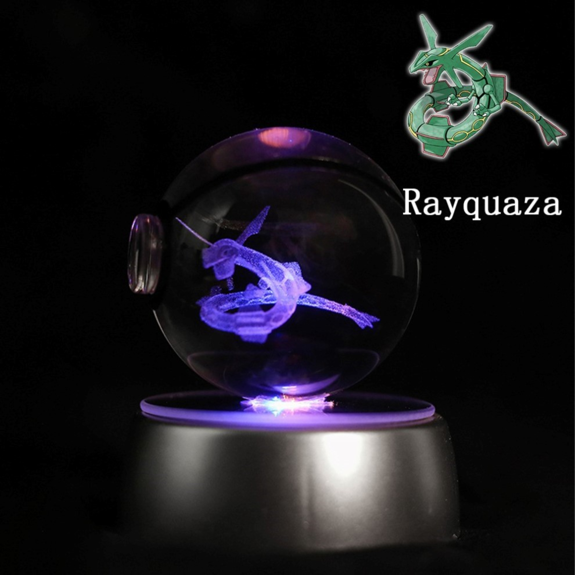 3D Pokeball Crystal Night Light - Legendary collection