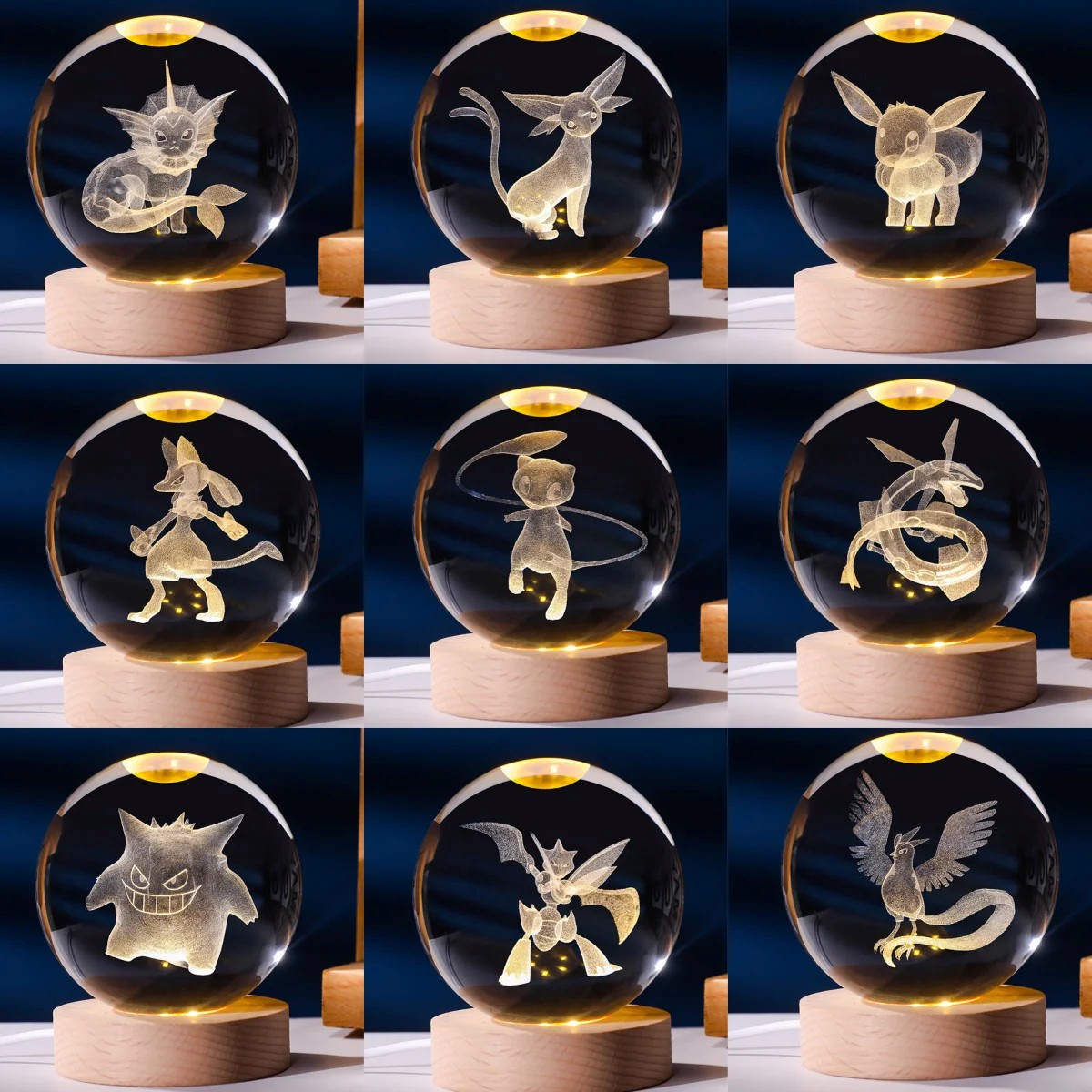 Crystal Sphere Night Light Collection