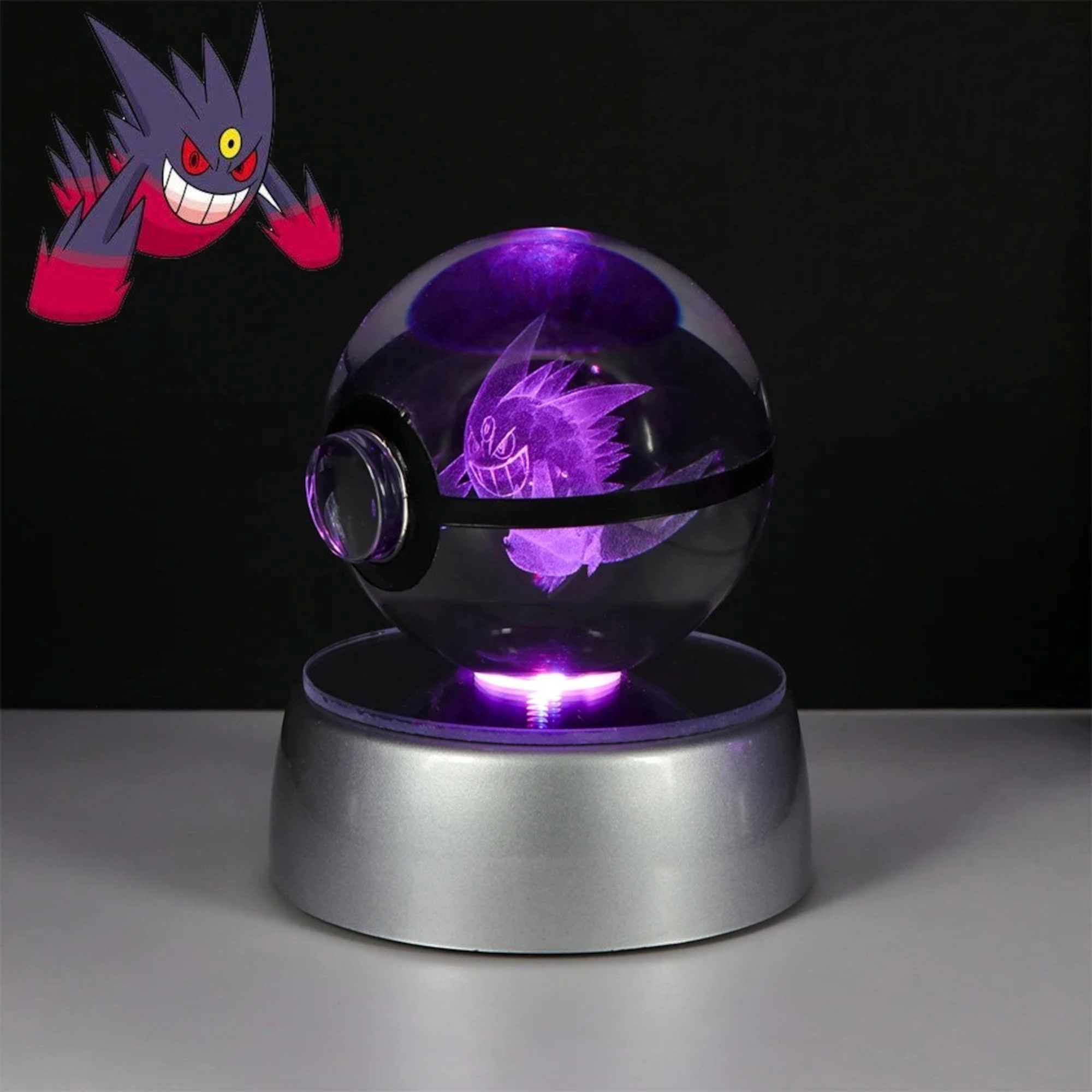 3D Pokeball Crystal Night Light - Kanto collection