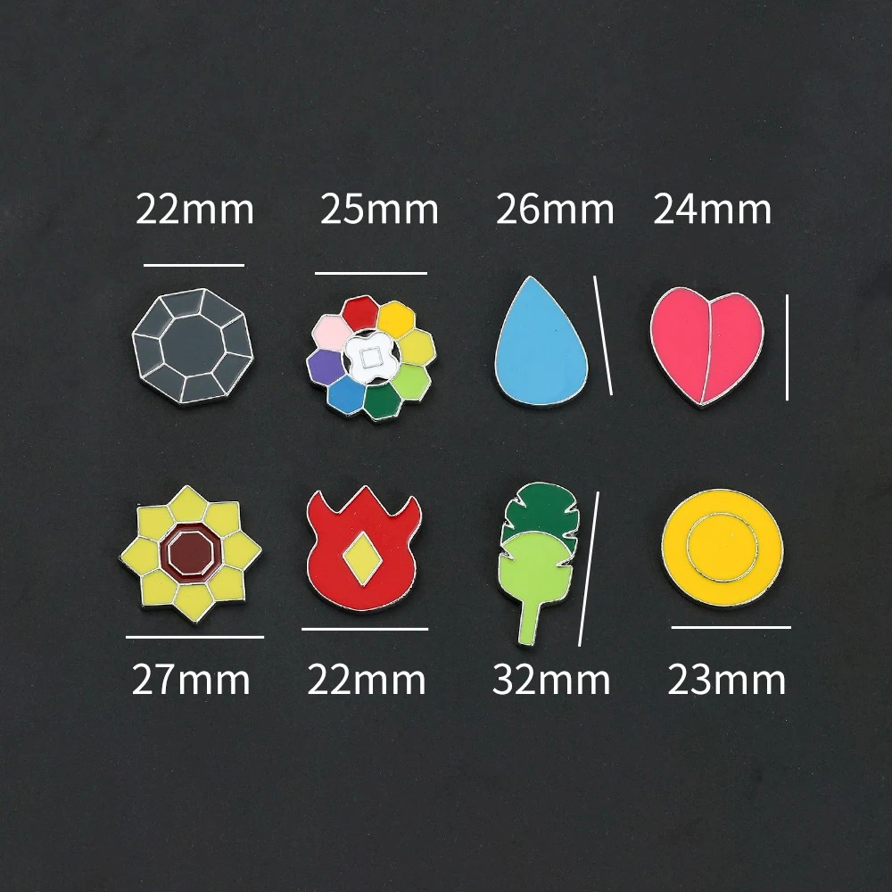 Gym badges: Kanto, Johto, Hoenn, Sinnoh, Unova & Kalos
