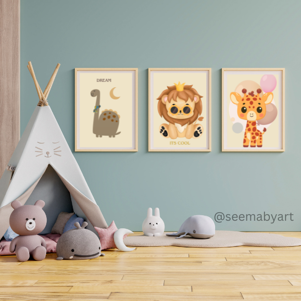 Nursery Animal Prints Set