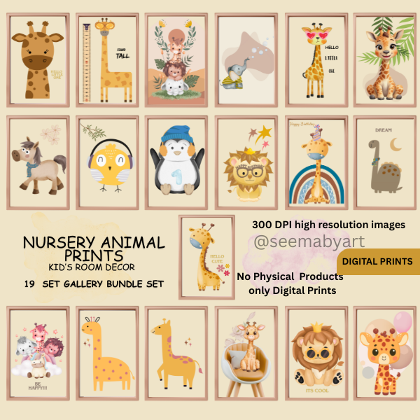 Nursery Animal Prints Set