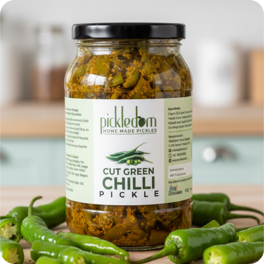 Cut Green Chilli Pickle