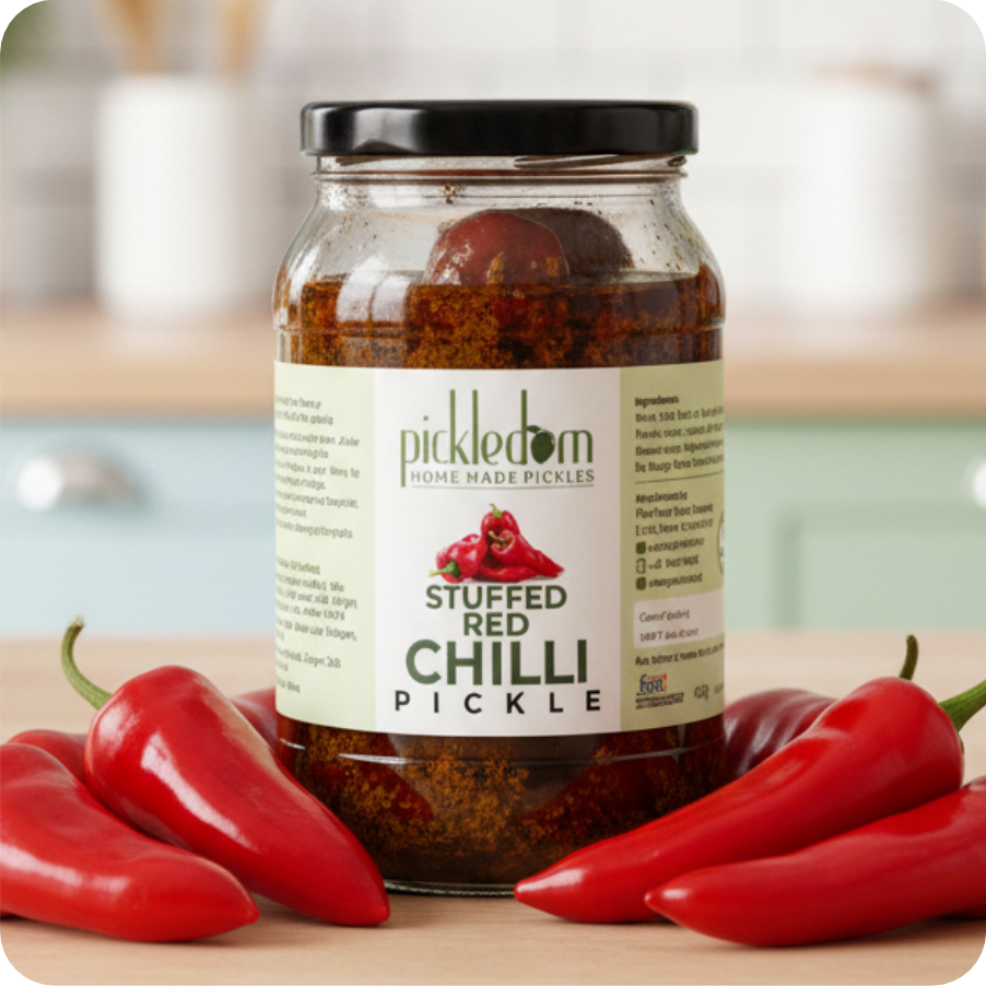 Stuffed Red Chilli Pickle