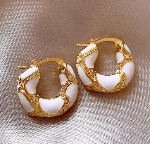French Mural Color Series Hoop Earrings