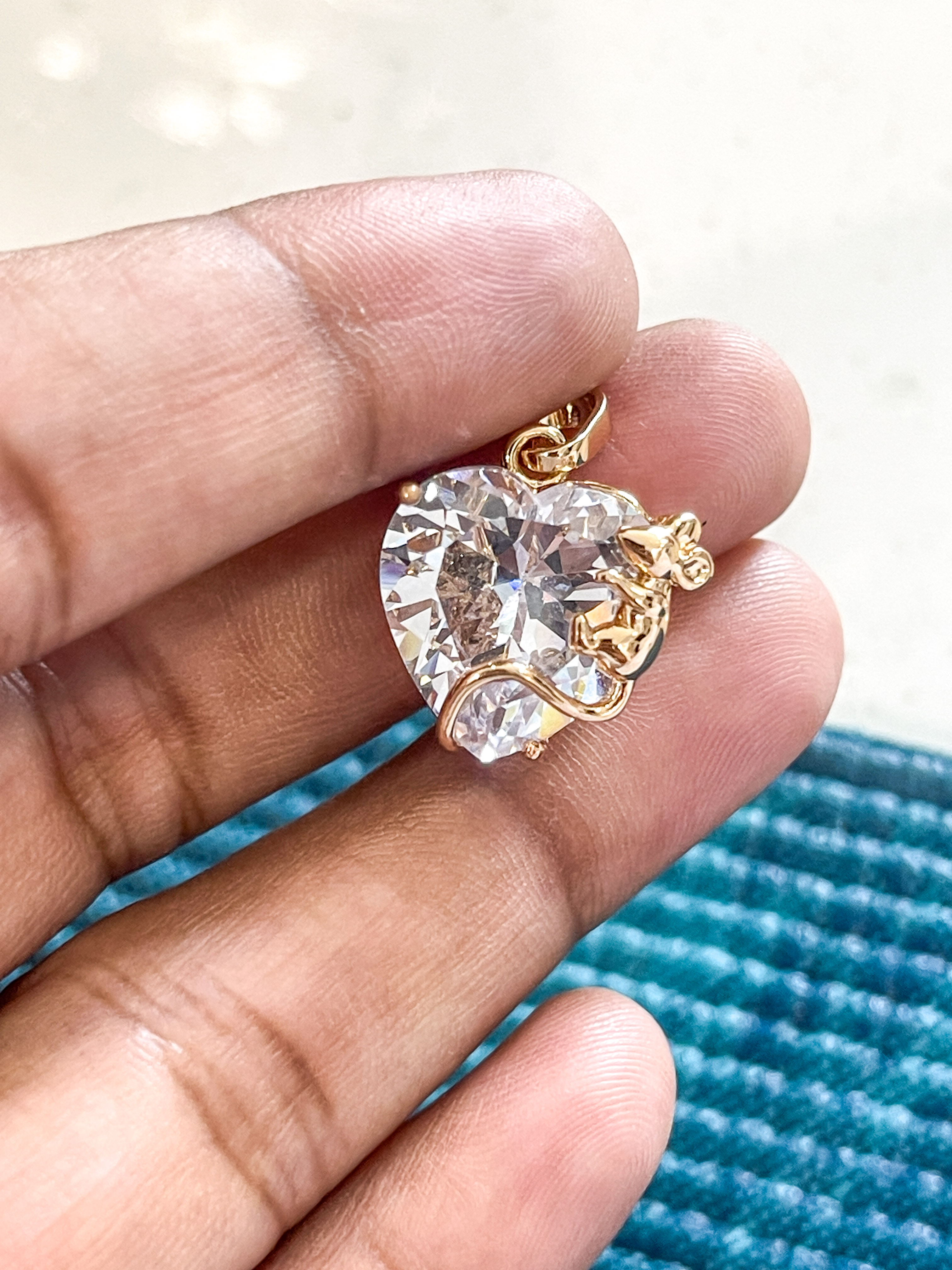 Heart-Shaped Mouse Crystal Jewelry Set