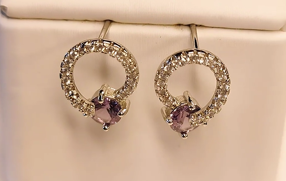 Sterling Silver Round Stud Earrings