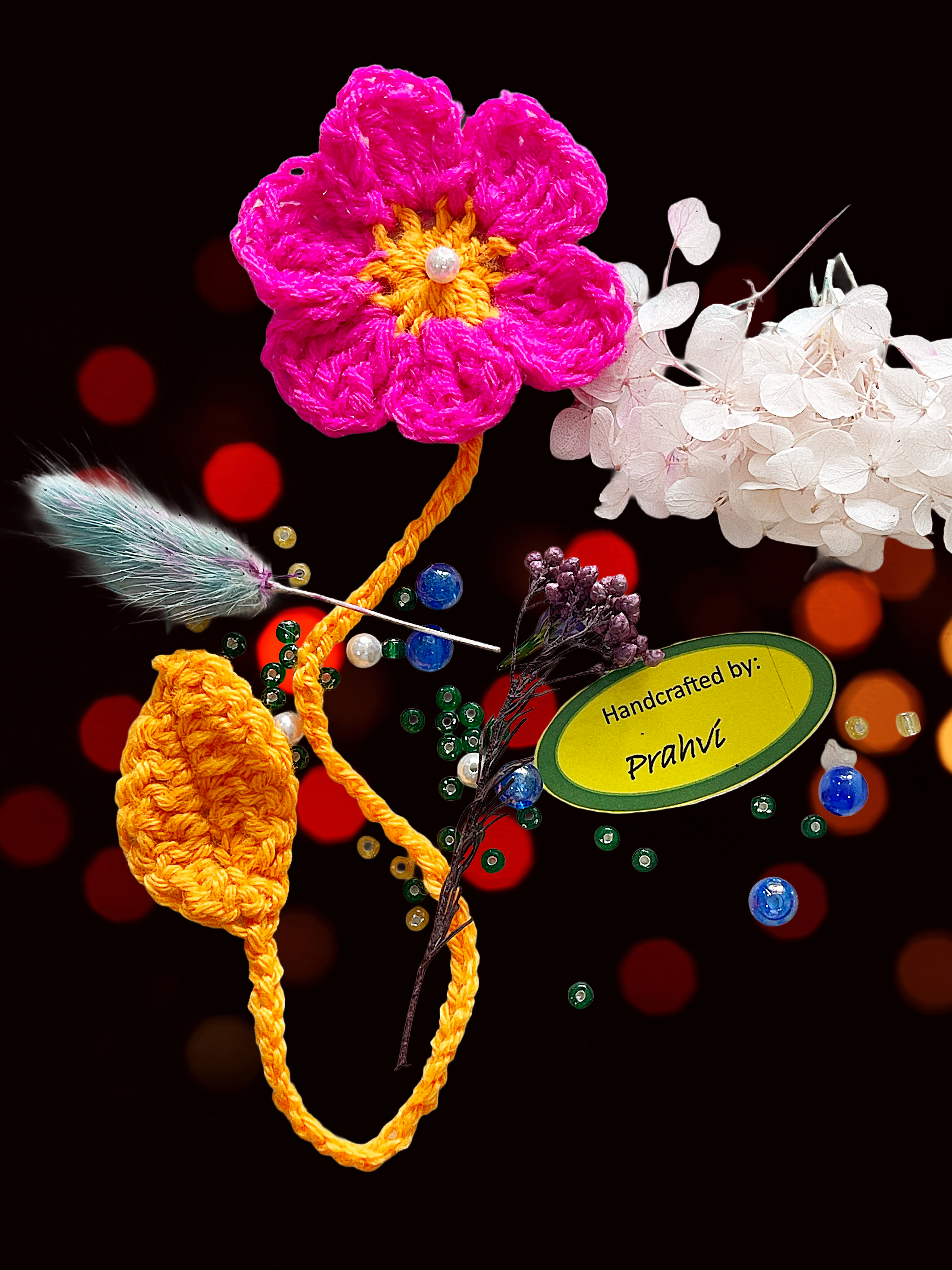 Handmade Crochet Flower Bookmark