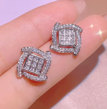 Minimalist Daily Shine New Geometric Shape Zircon Jewelry Set 