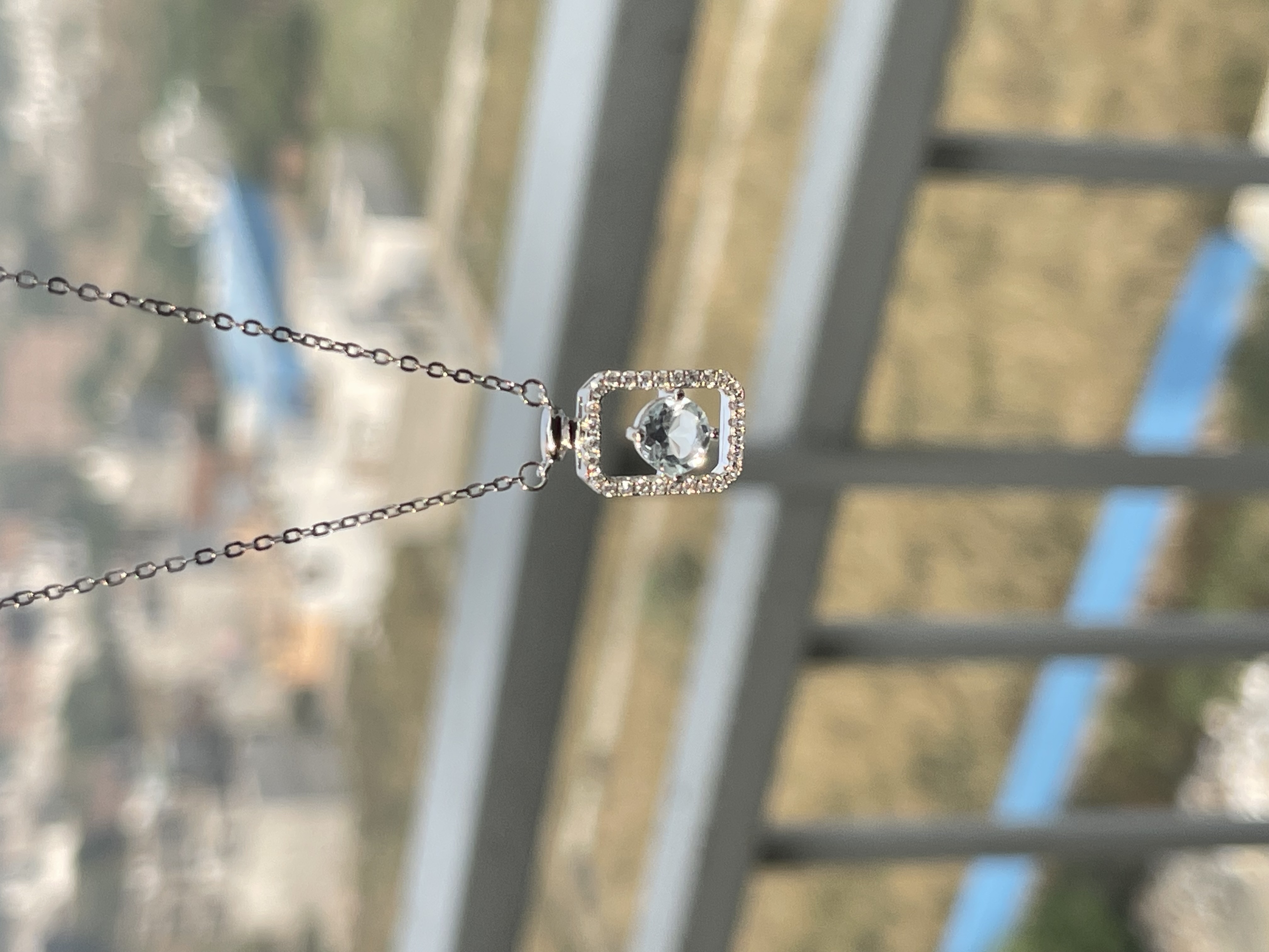 S925 Sterling Bottle shape Natural Blue Topaz Fine Jewelry  