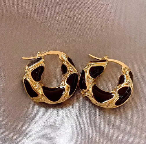 French Mural Color Series Hoop Earrings
