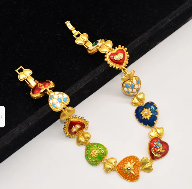 Vintage Style Choker Leaves Heart Shape Flower Alloy Plating Women's Necklace
