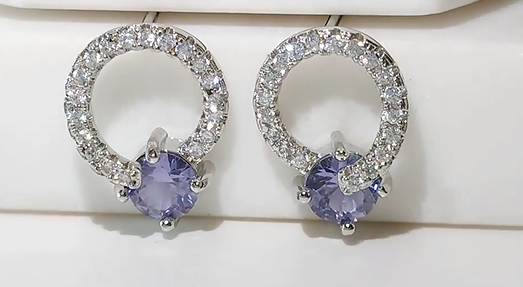 Sterling Silver Round Stud Earrings