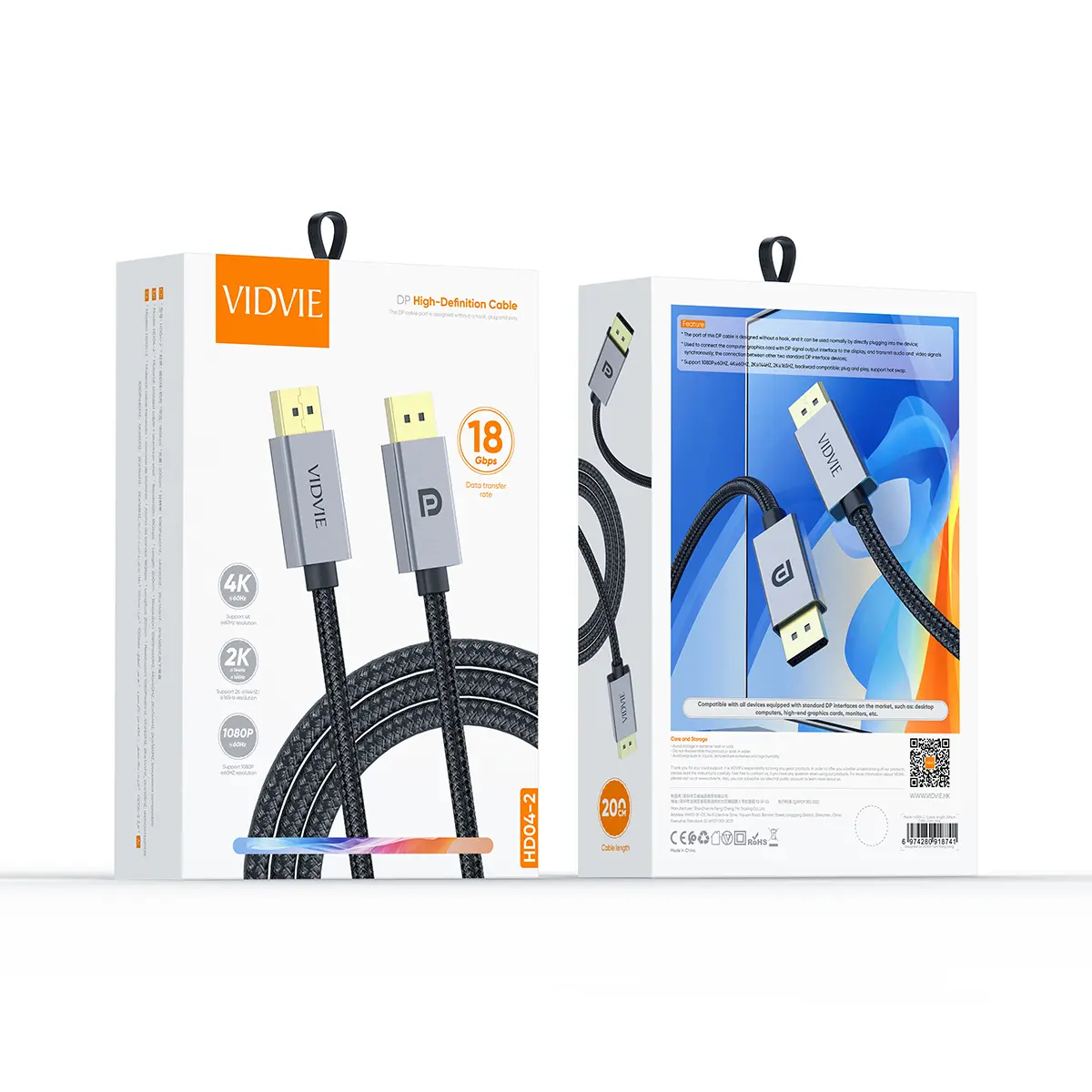 Cable Display port HDMI 2 metros