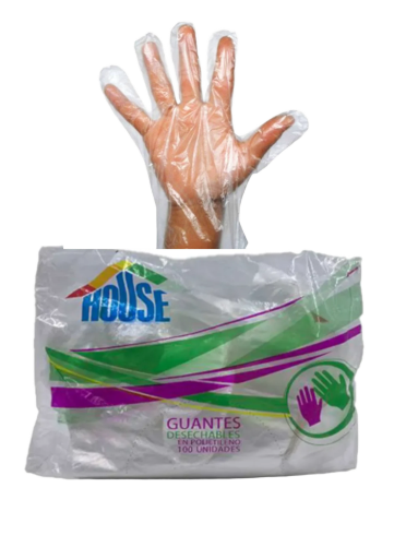 GUANTE PLASTICO *100 UNIDADES