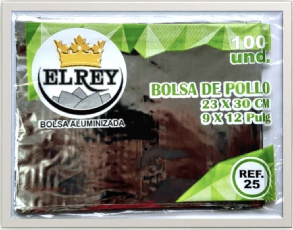 BOLSA ALUMINIZADA L-25 1 POLLO EL REY