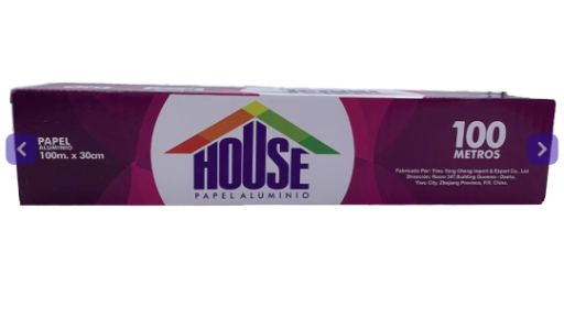 PAPEL ALUMINIO 100mt HOUSE/QUICK