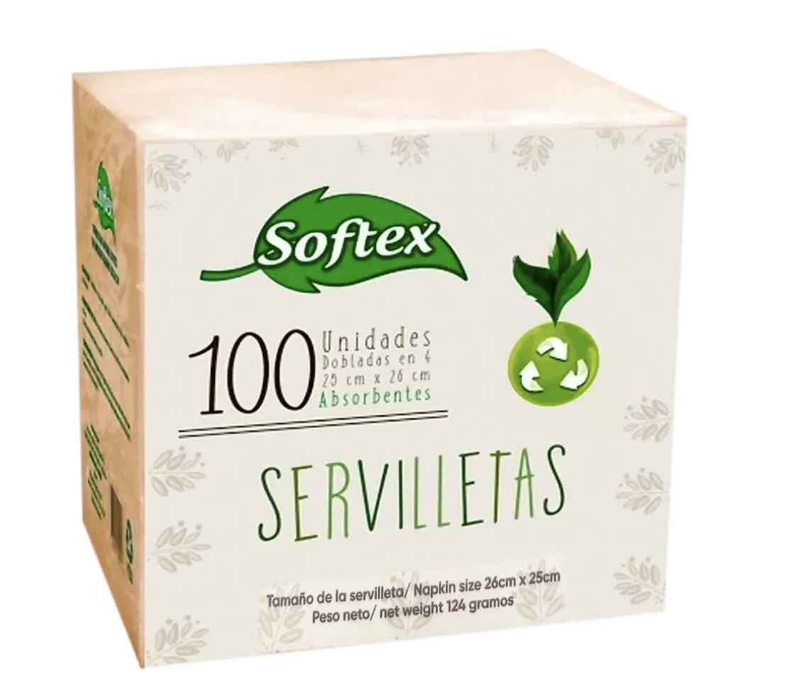 SERVILLETA *100und SOFTEX DOBLADA EN 4