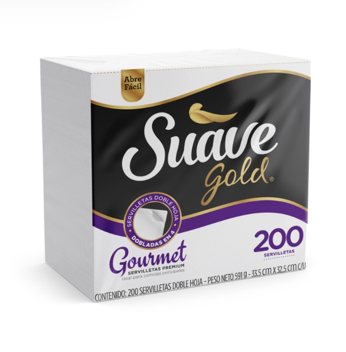SERVILLETA SUAVE Gold H/DOBLE*200und(morada)