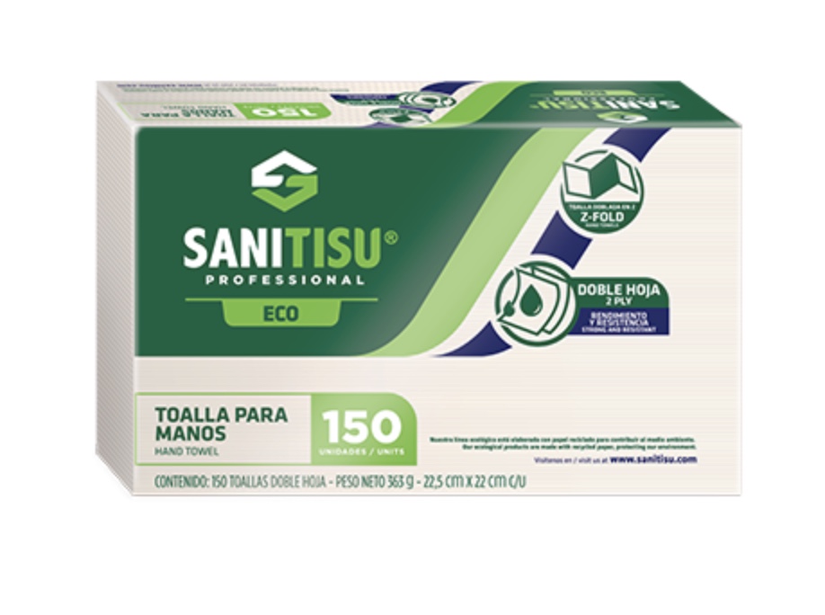 TOALLA SANIT Z-FOLD *150hj NAT