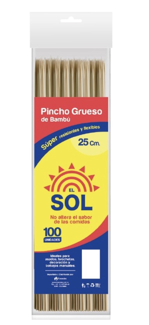 PALO BAMBU 25cm(4mm) GRUESO