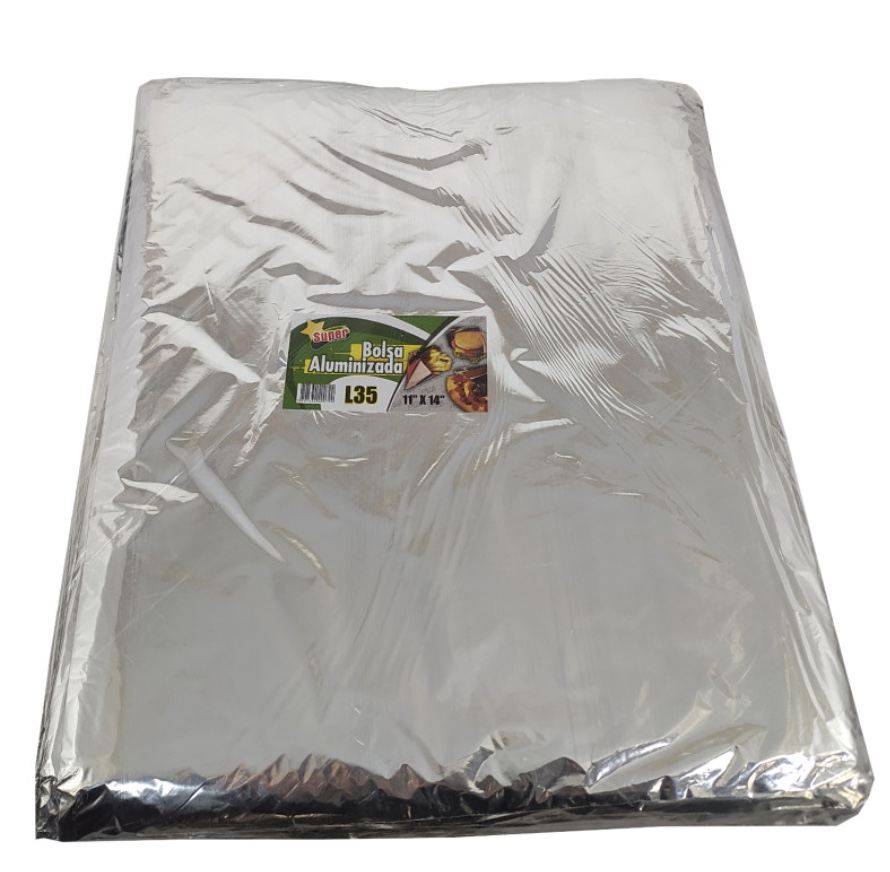 BOLSA ALUMIZADA L-35 2 POLLO VANAL X100 UND