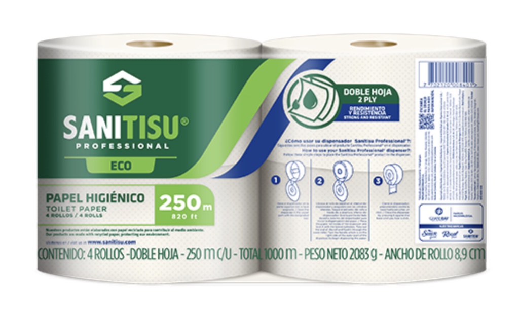 PAPEL HIGIENICO SANITISU *250m*4RLL