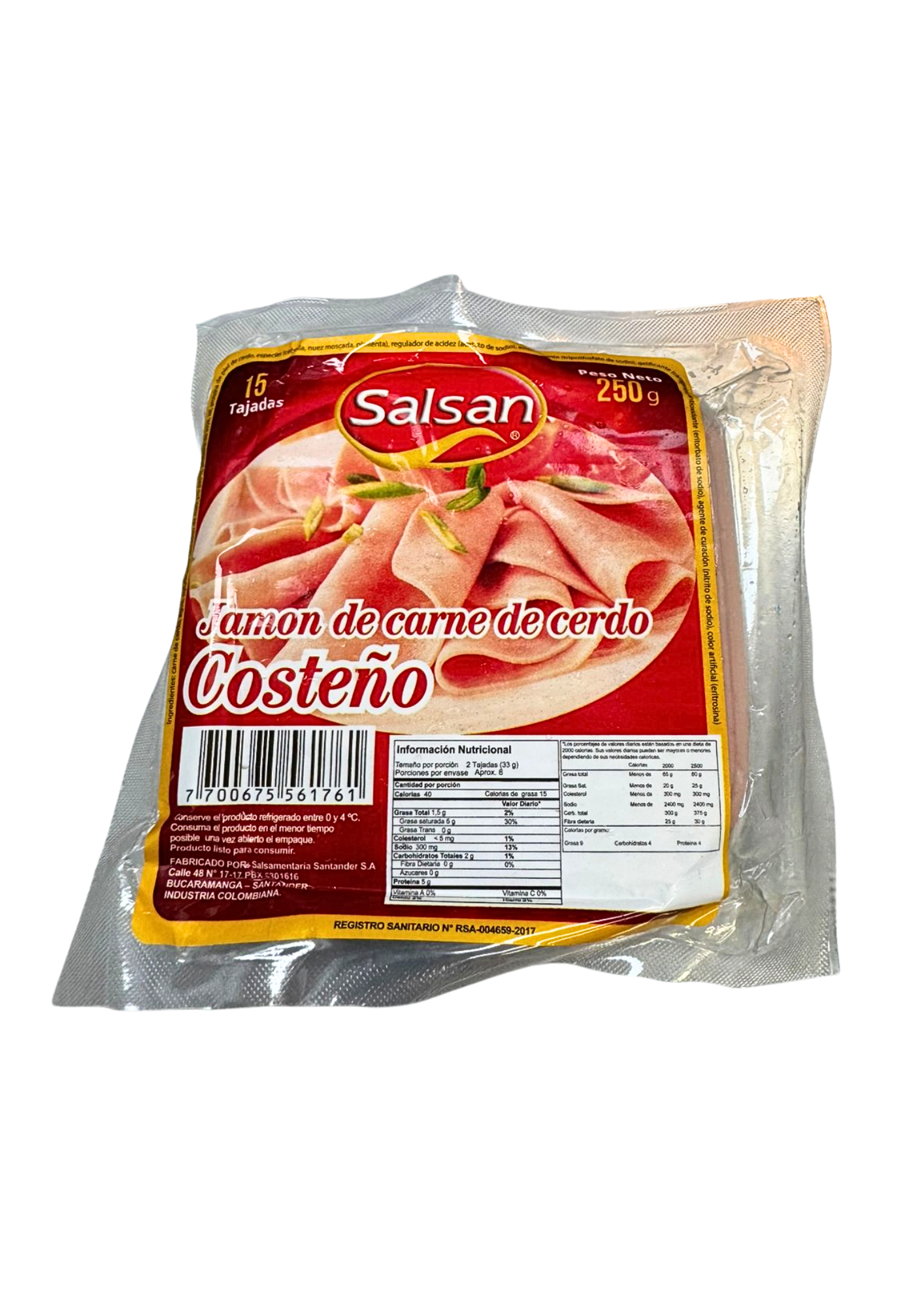 JAMON COSTENO 250 gr SALSAN
