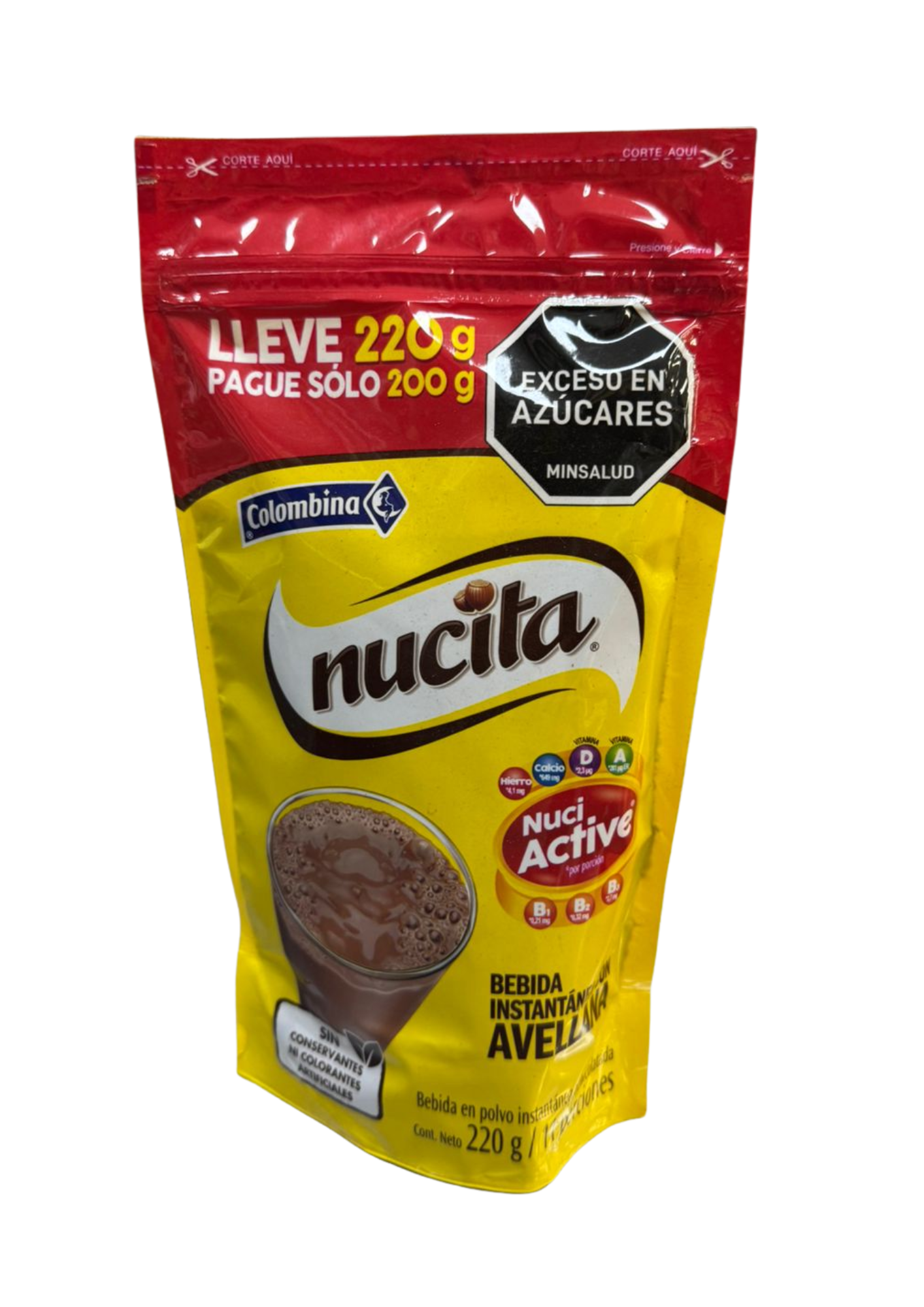 NUCITA EXT. CONTENIDO 220gr COLOMBINA