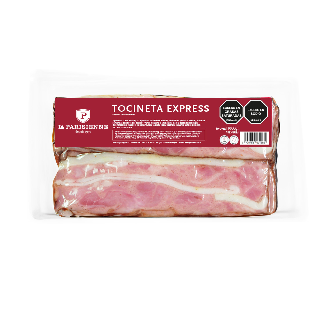 TOCINETA 1000gr AHUMADA PARISIENNE