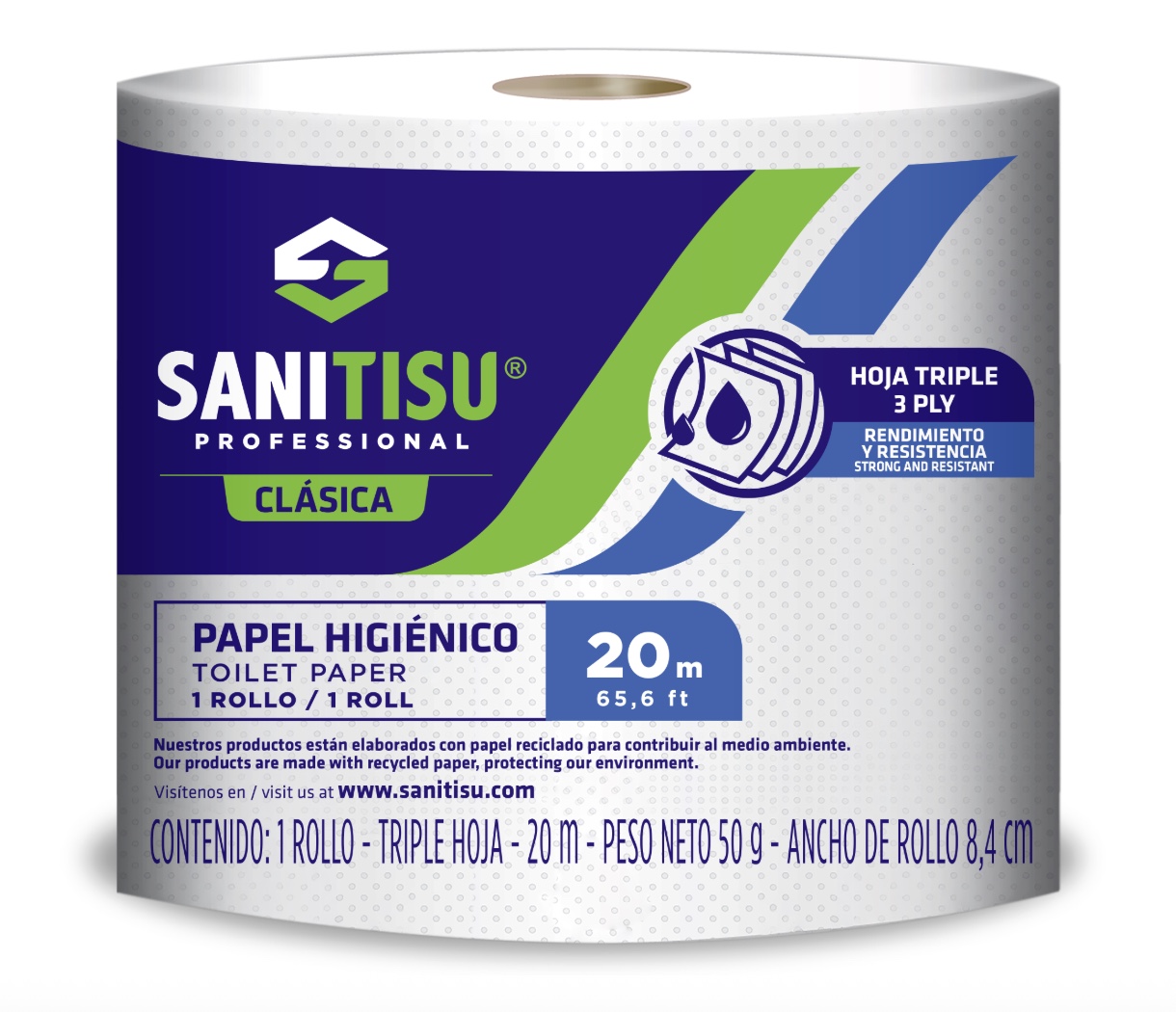 PAPEL HIGIENICO SANITISU *20m*18 ROLLO