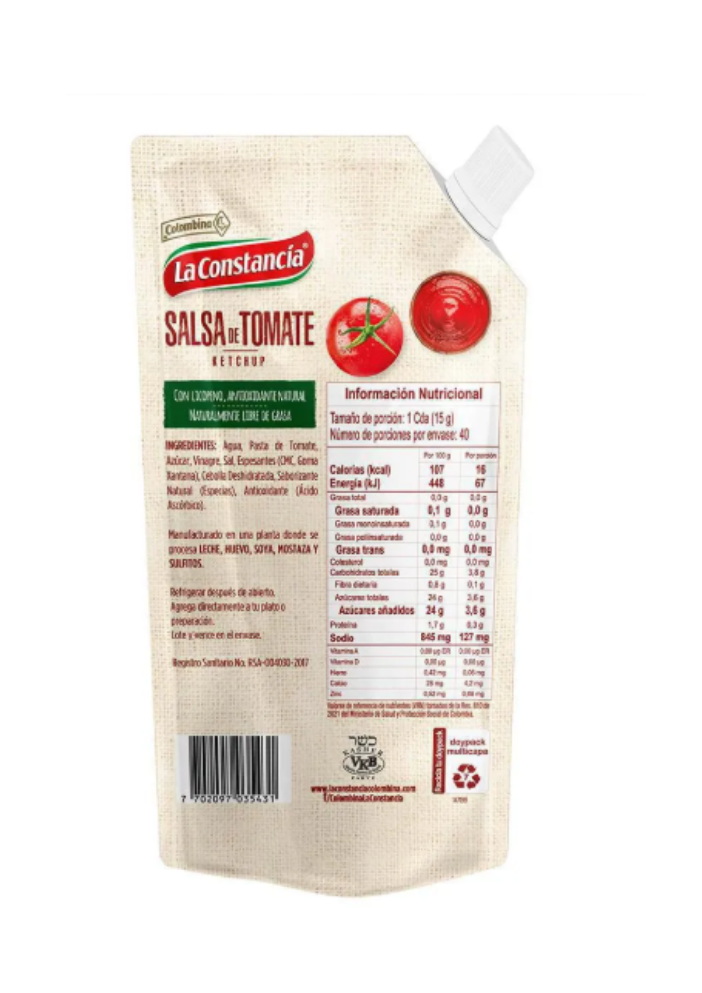 SALSA TOMATE 43gr CONSTANCIA